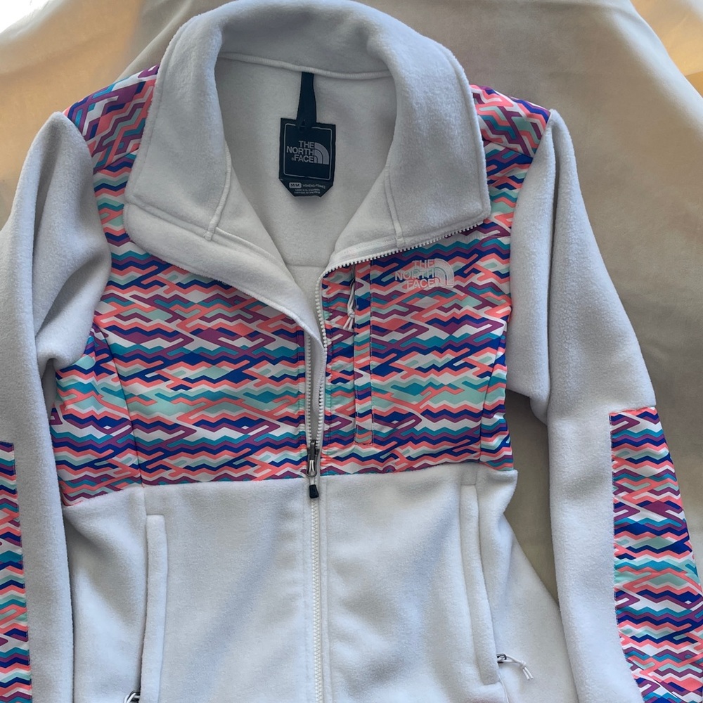 The North Face Denali White and Multicolor Fleece Jacket